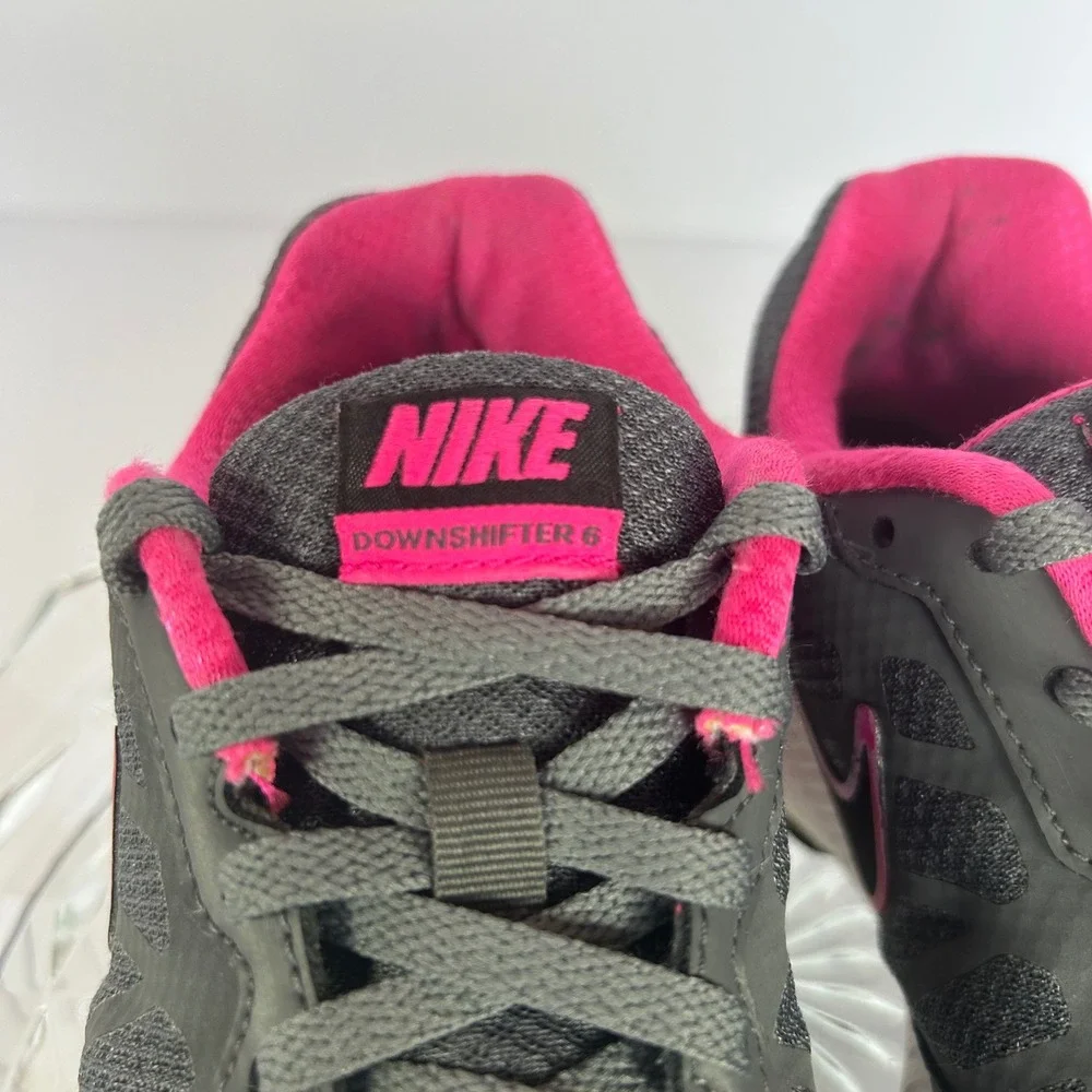 Nike Downshifter 6 Running Shoes Gray Pink Sneakers Womens Size 6.5‎